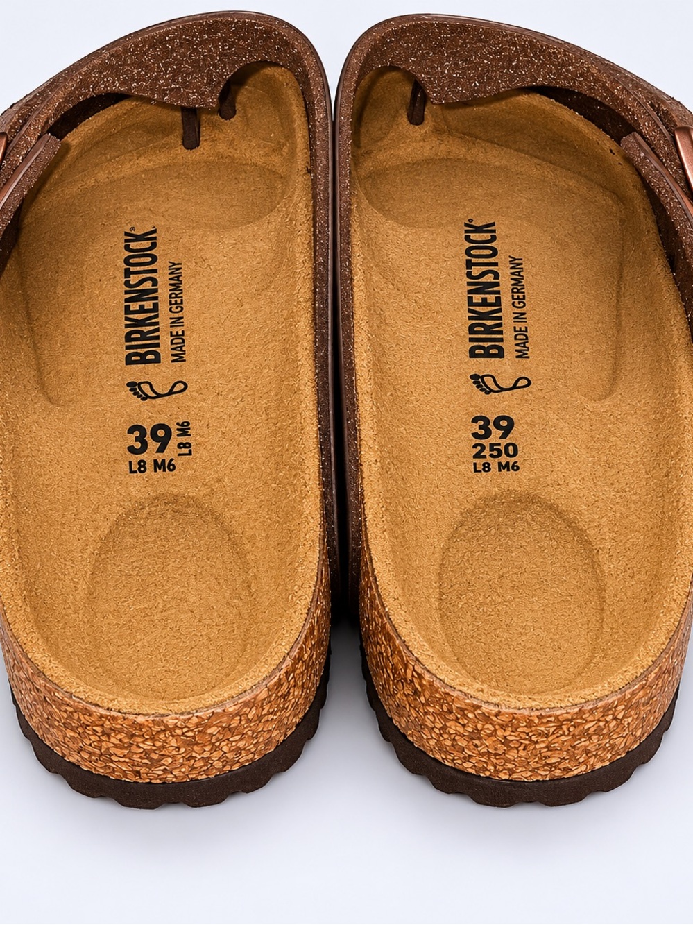 Birkenstock Brown Thong Sandals with Copper Buckles - Picture 3 of 4